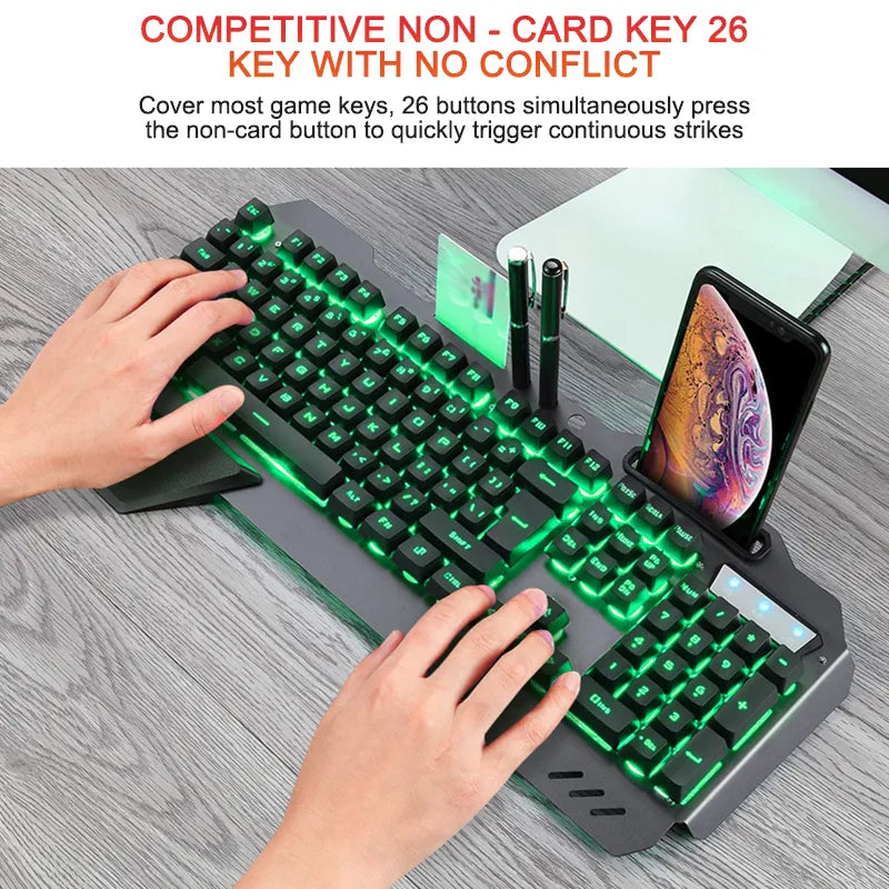 Ergonomic Wired RGB Gaming Keyboard
