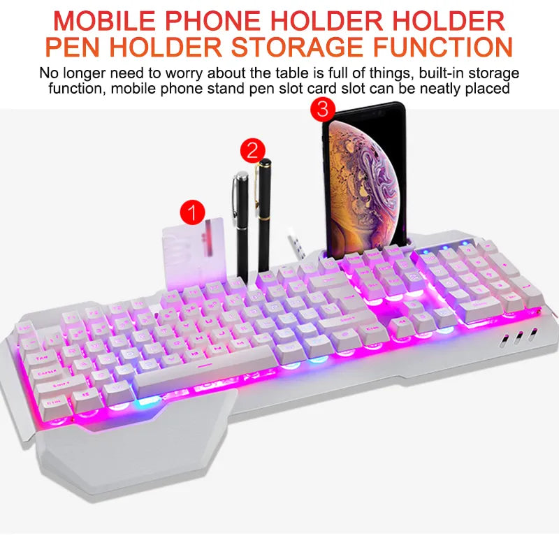 Ergonomic Wired RGB Gaming Keyboard