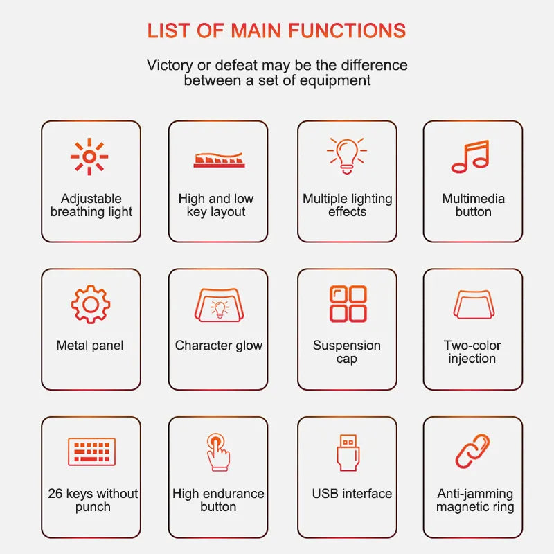 Ergonomic Wired RGB Gaming Keyboard