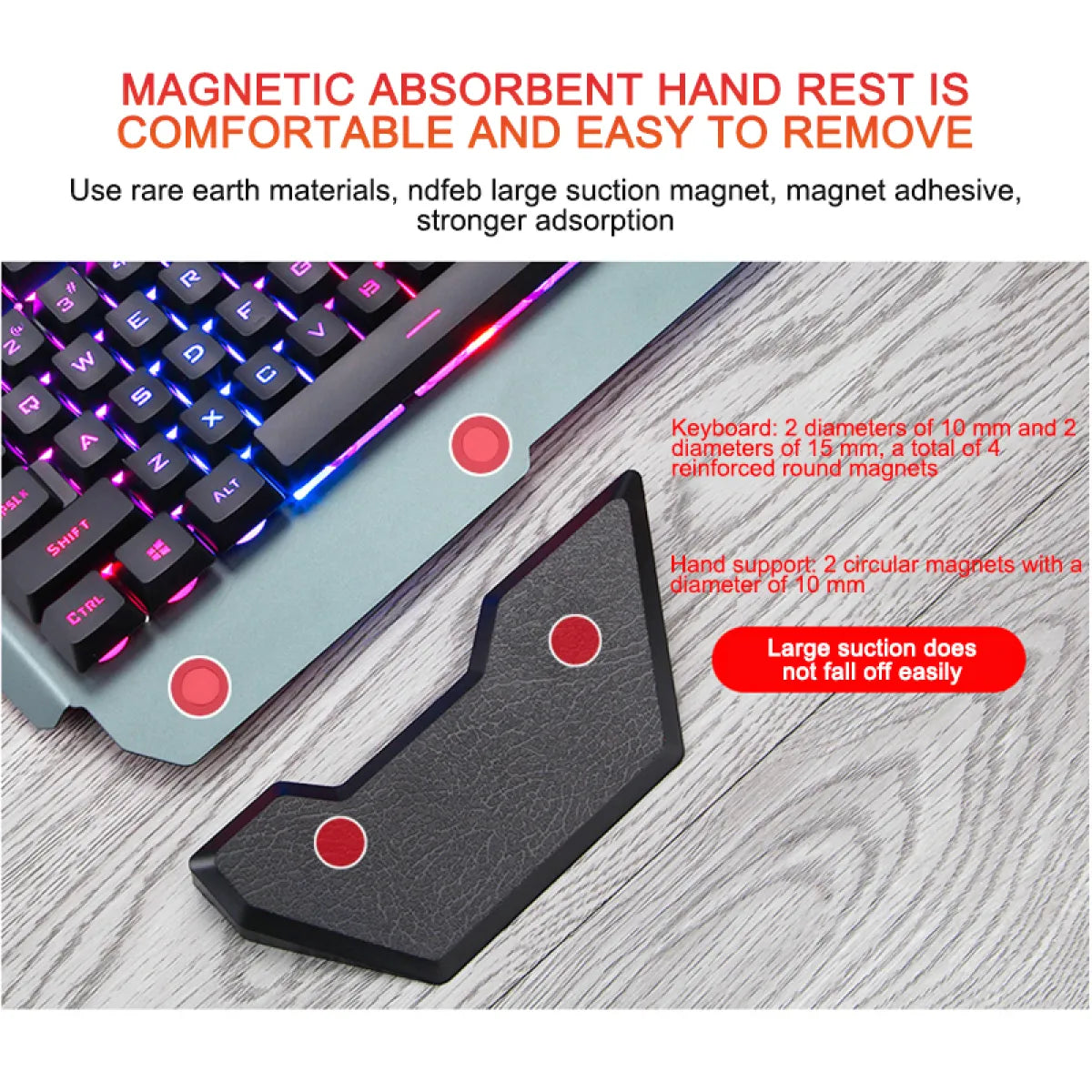 Ergonomic Wired RGB Gaming Keyboard
